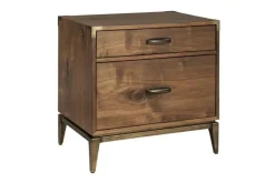 Adler Panel Bed, Dresser, Mirror & Nightstand In Natural Walnut, Full