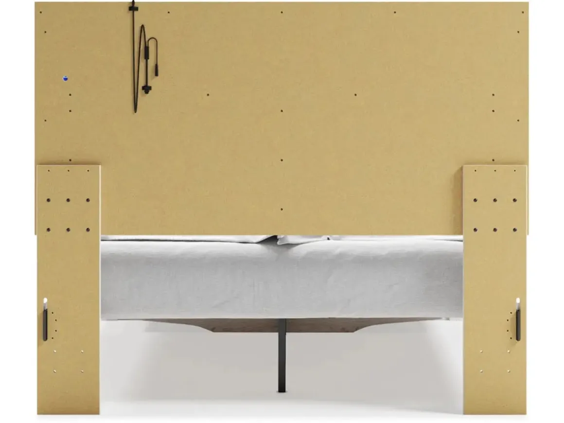 Altyra Panel Bed W/ Storage In Pearl White, Queen