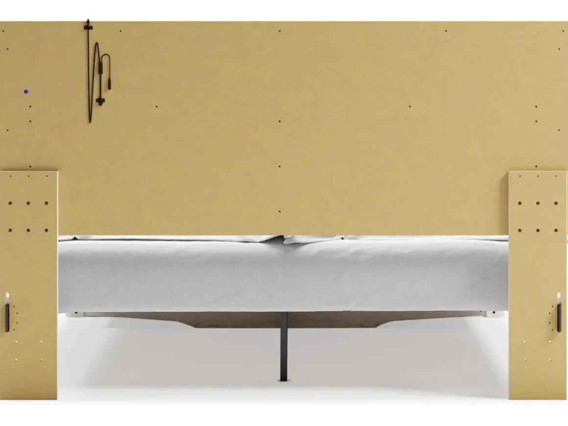 Altyra Panel Bed W/ Storage In Pearl White, Queen