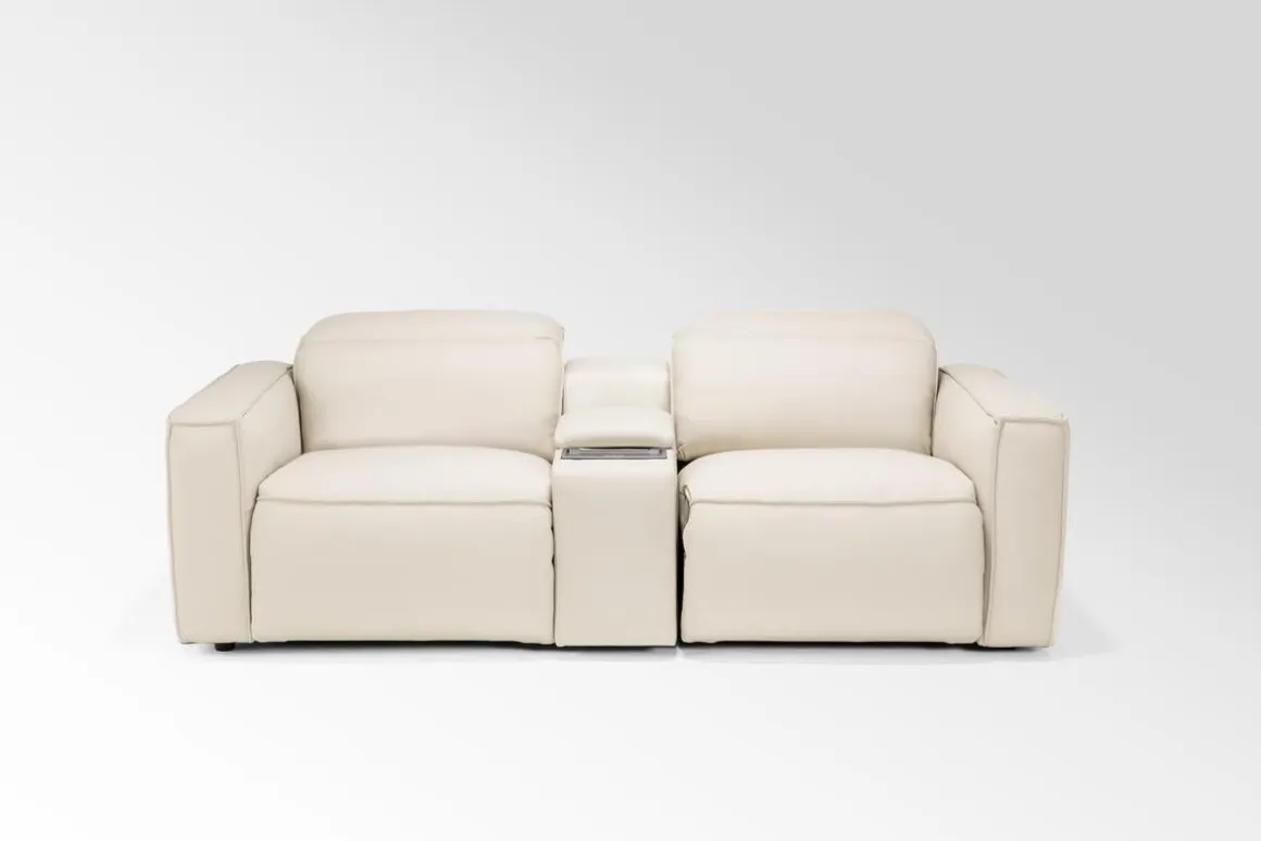 Amara 2 Power Console Loveseat In Tasmin Granite