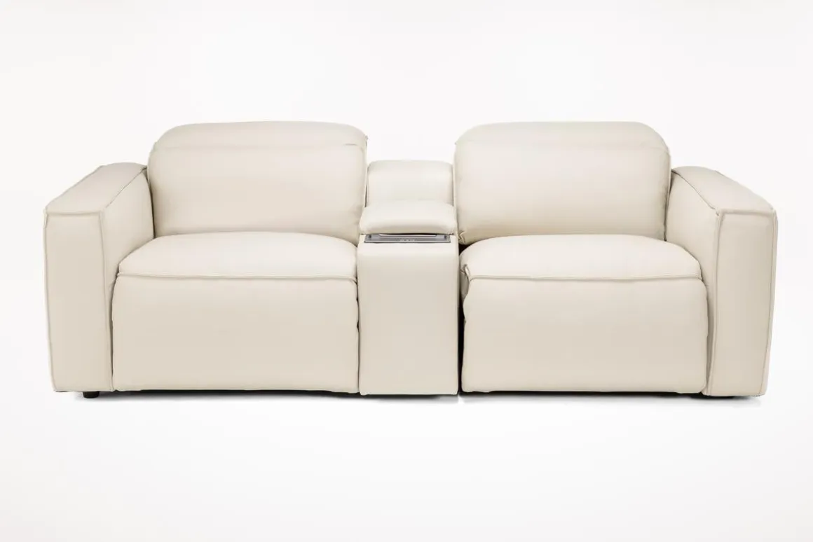 Amara 2 Power Console Loveseat In Tasmin Granite