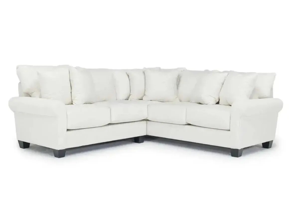 Amelia Crypton Performance Tux Loveseat Sectional In Nomad Slate, Left Facing