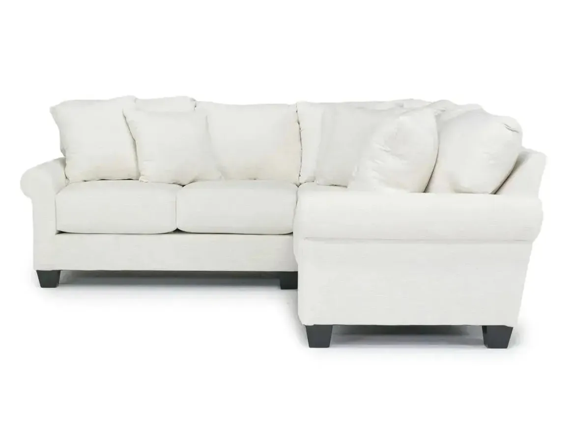 Amelia Crypton Performance Tux Loveseat Sectional In Nomad Slate, Left Facing