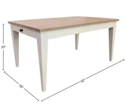 Americana Dining Table & 4 Chairs & Bench In Cotton