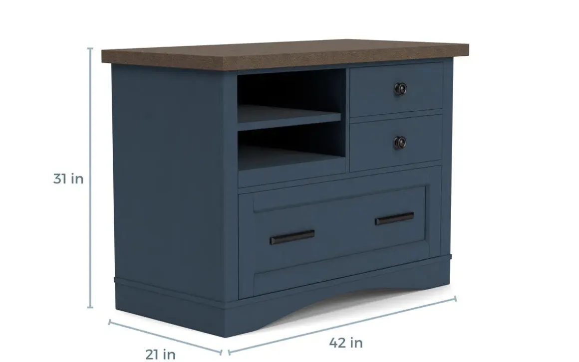 Americana Power File Cabinet In Gray