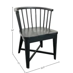 Americana Round Dining Table & 4 Upholstered Chairs In Cotton