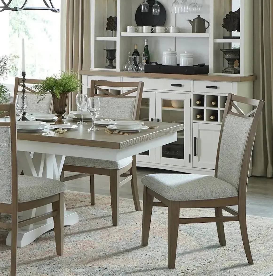 Americana Side Chair In Cotton, Set Of 2