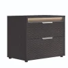 Amy Nightstand In Eco Dark Oak/Tetris Matte