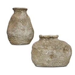 Ancient Echos Vase In Brown, Set Of 2