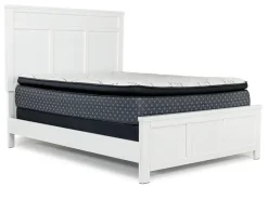 Andover Panel Bed, Dresser, Mirror & Nightstand In White, Twin