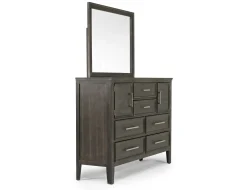 Andover Panel Bed, Dresser, Mirror & Nightstand In White, Twin