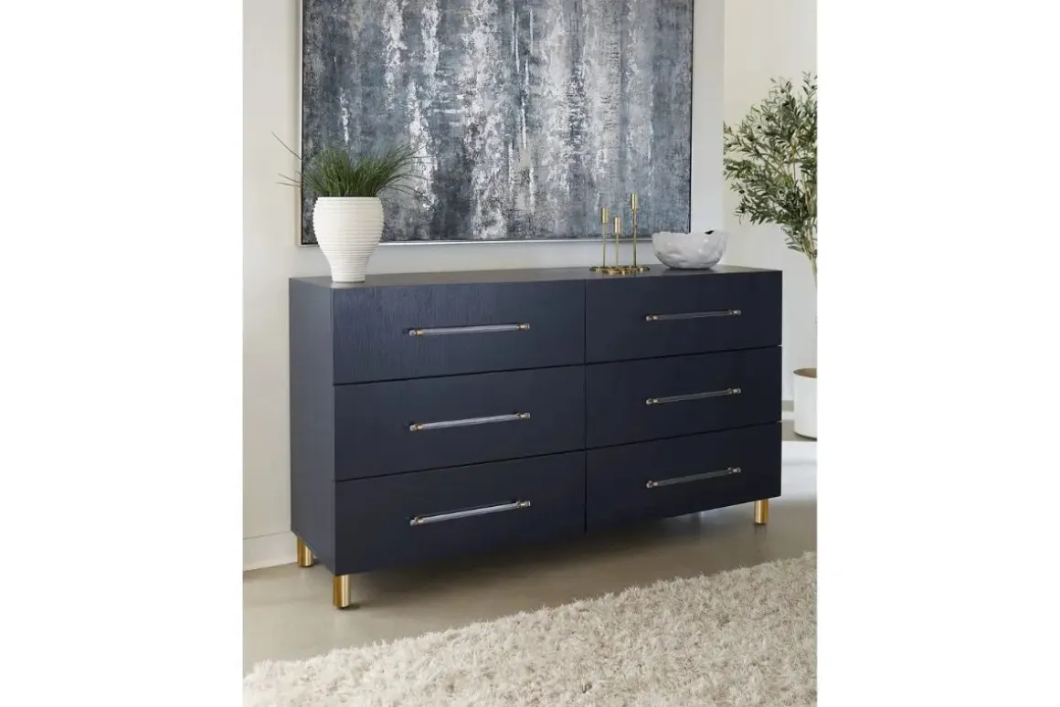 Argento Panel Bed, Dresser, Mirror & Nightstand In Misty Gray, Full