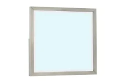 Argento Panel Bed, Dresser, Mirror & Nightstand In Misty Gray, Full