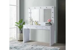 Ariana Vanity & Mirror In White