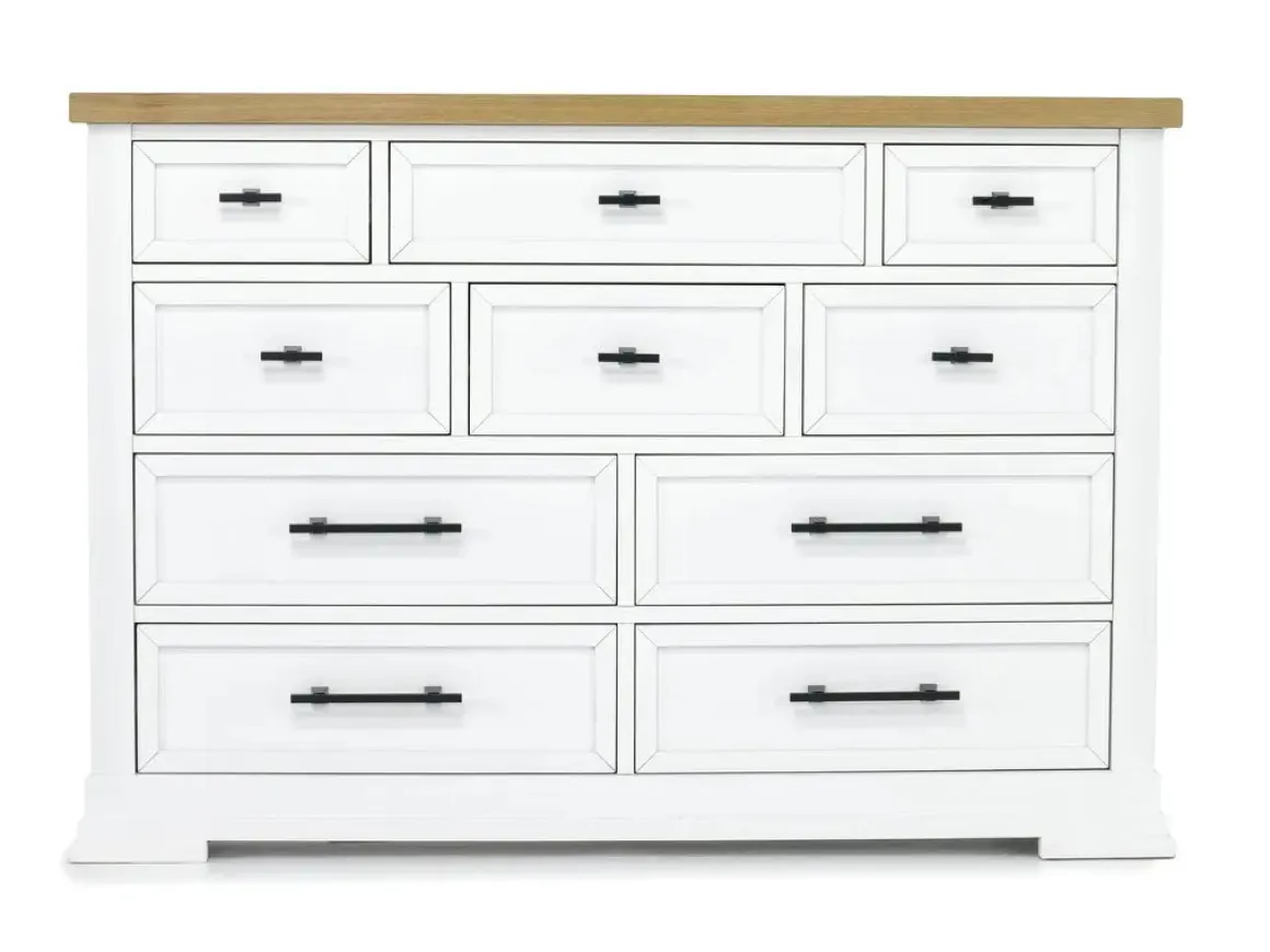Ashbryn Storage Bed, Dresser, Mirror & Nightstand In White, Queen