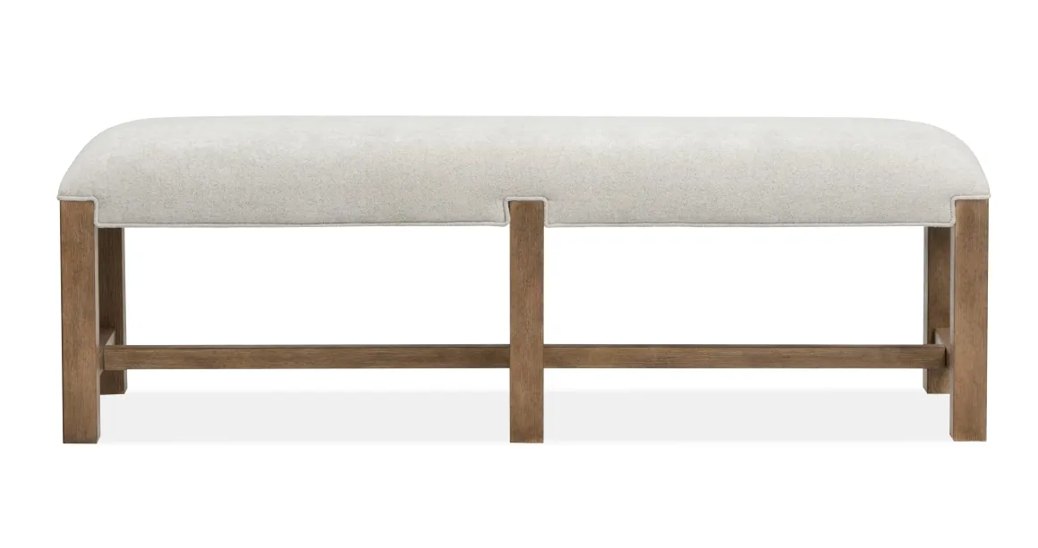 Aspen Valley Stone Top Dining Table, 4 Chairs & Bench In Sierra Brown