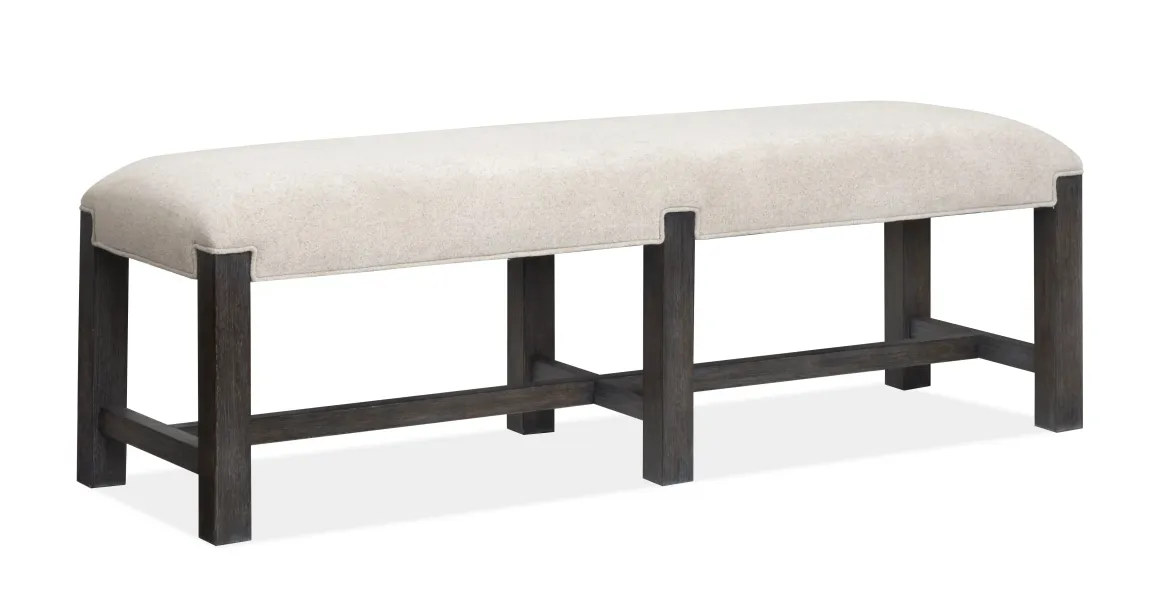 Aspen Valley Stone Top Dining Table, 4 Chairs & Bench In Sierra Brown