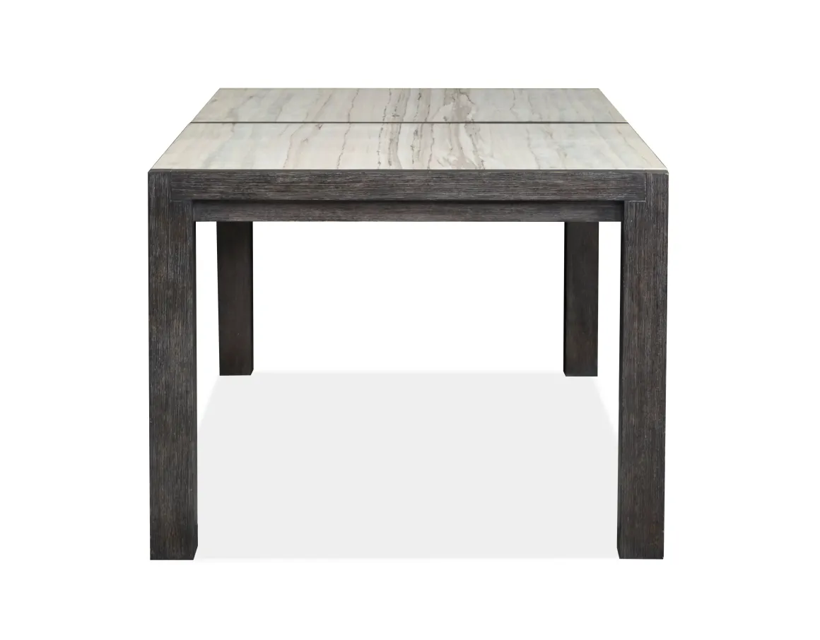 Aspen Valley Stone Top Dining Table & 6 Chairs In Sierra Brown