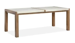 Aspen Valley Stone Top Dining Table & 4 Chairs In Sierra Brown