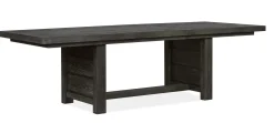 Aspen Valley Trestle Dining Table & 6 Chairs In Ravenwood Black