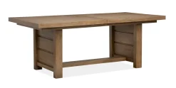 Aspen Valley Trestle Dining Table, 4 Chairs & 2 Upholstered Chairs In Ravenwood Black