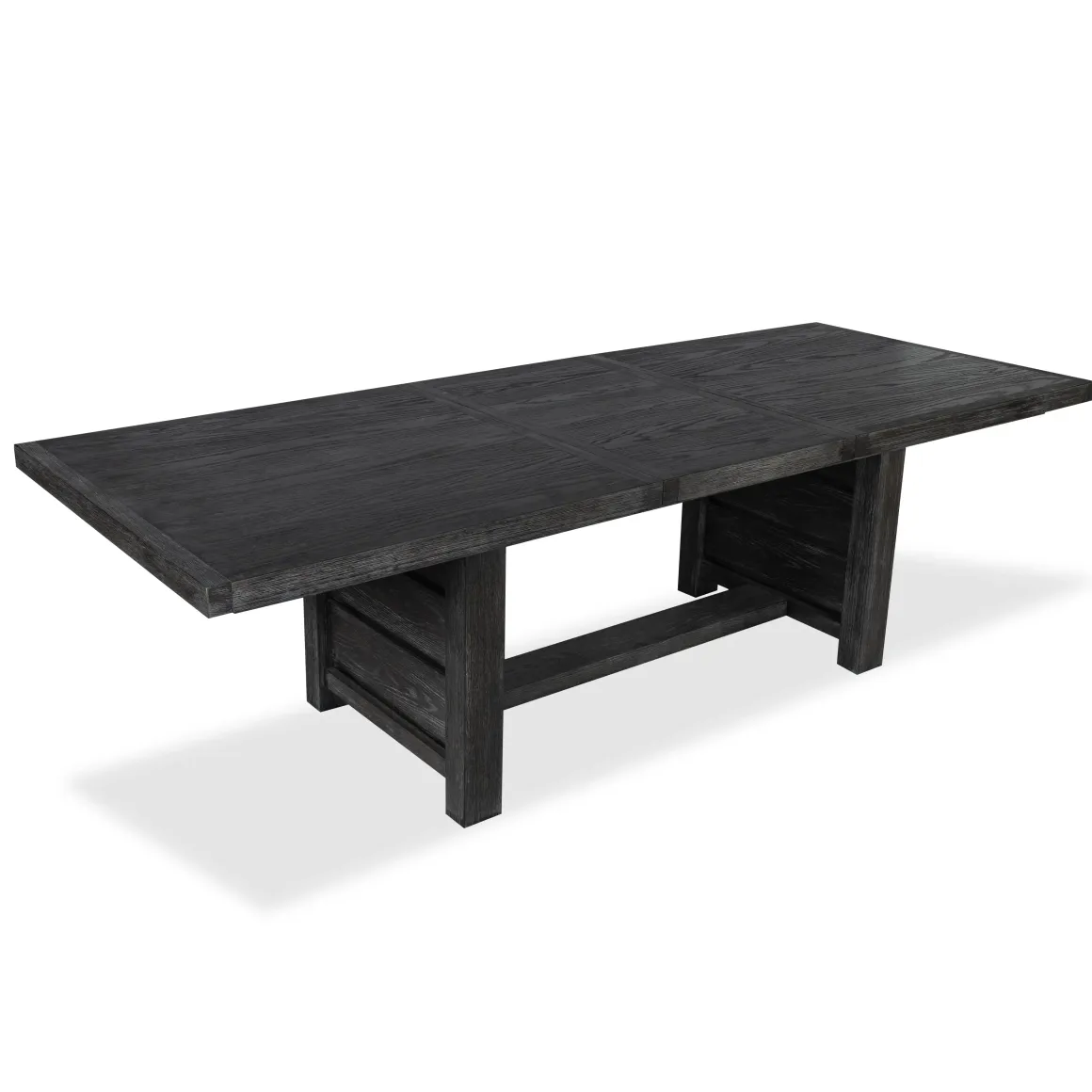 Aspen Valley Trestle Dining Table & 4 Chairs In Ravenwood Black