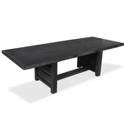 Aspen Valley Trestle Dining Table & 4 Chairs In Ravenwood Black