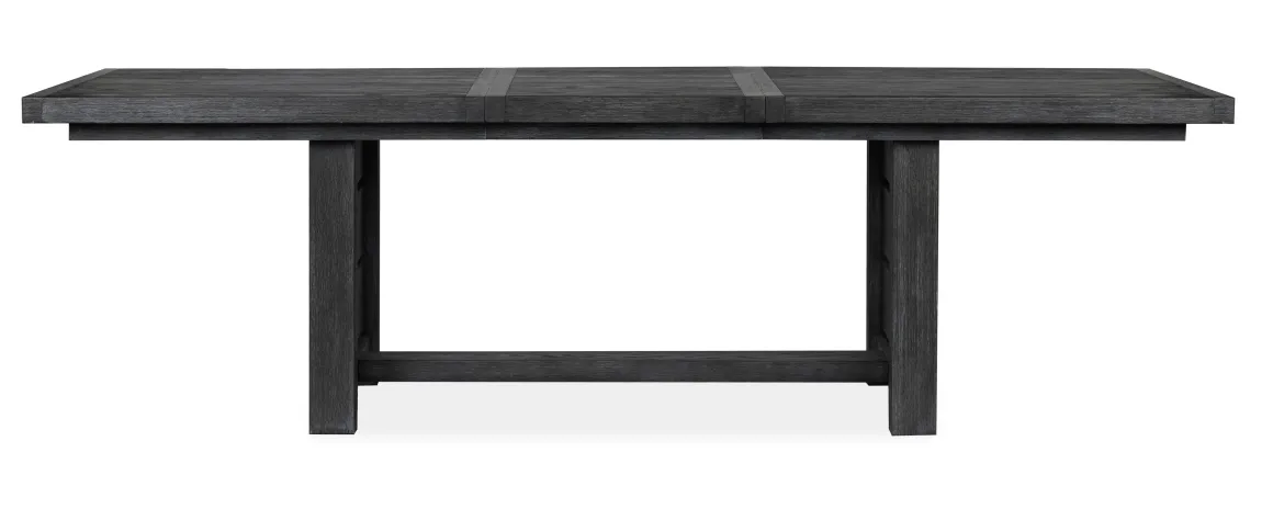 Aspen Valley Trestle Dining Table & 4 Chairs In Ravenwood Black