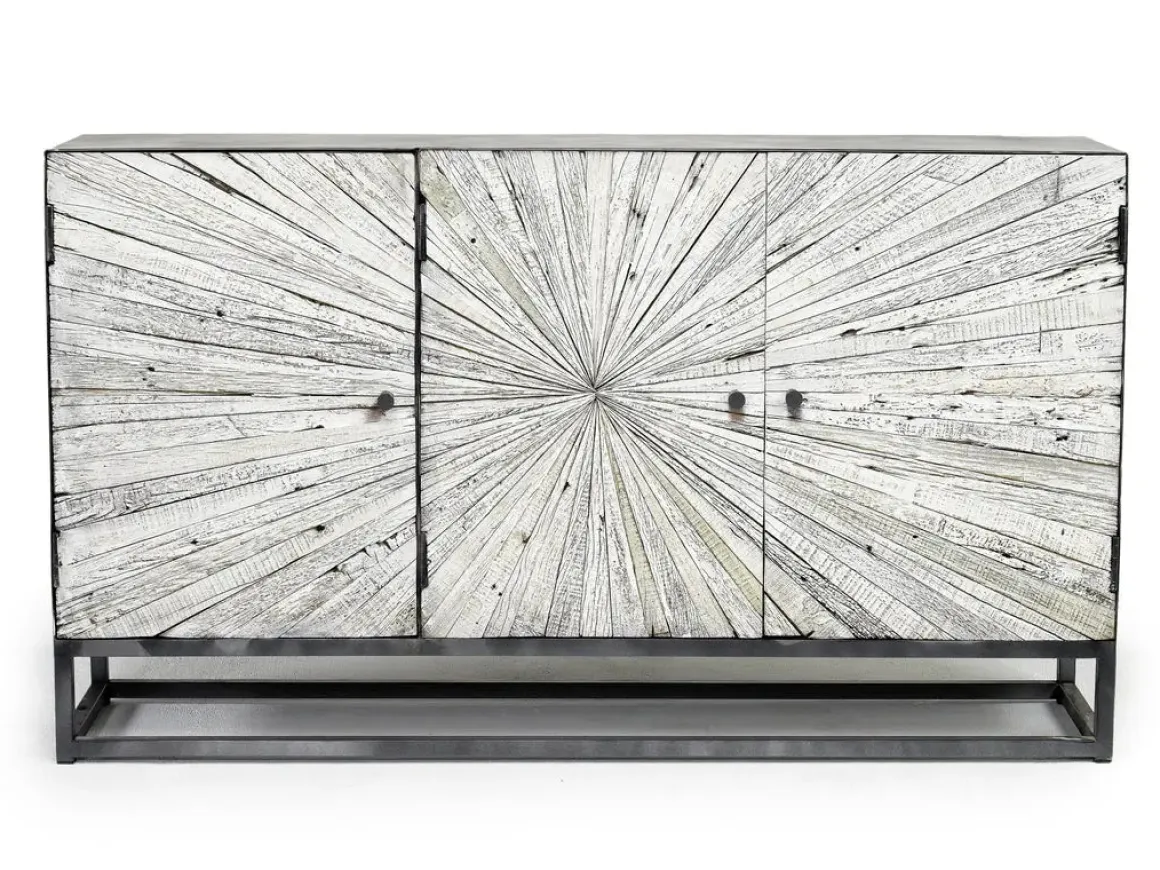 Astral 3 Door Accent Cabinet In Gray