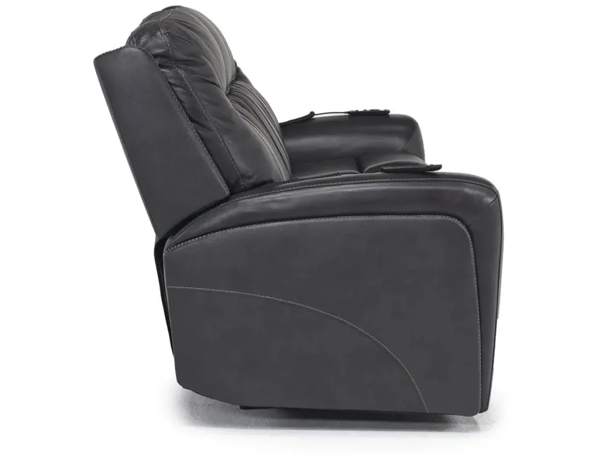 Banks 3 Power Sofa In Chesapeake Charcoal Leather