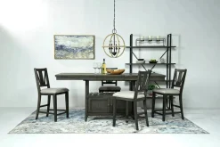 Bay Creek Counter Height Stool In Graphite, V-Back