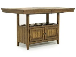 Bay Creek Counter Height Extendable Dining Table In Light Gray