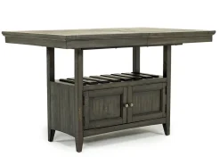 Bay Creek Counter Height Extendable Dining Table In Light Gray