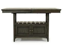 Bay Creek Counter Height Extendable Dining Table & 4 Stools In Graphite