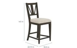 Bay Creek Counter Height Extendable Dining Table & 4 Stools In Graphite
