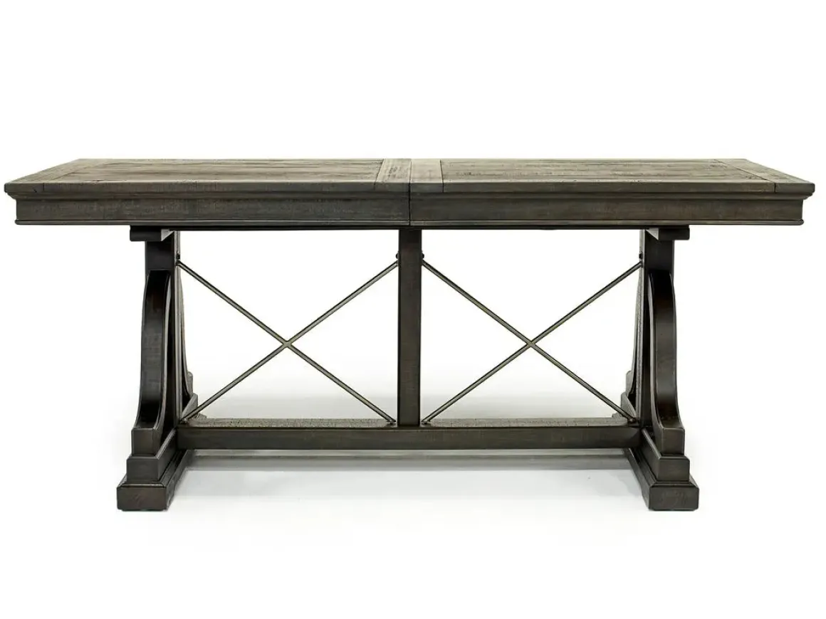 Bay Creek Extendable Dining Table & 4 Upholstered V-Back Chairs In Toasted Nutmeg