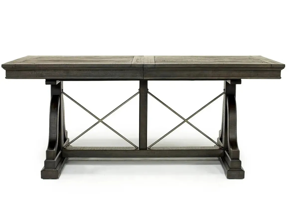 Bay Creek Extendable Dining Table & 4 Upholstered V-Back Chairs In Toasted Nutmeg