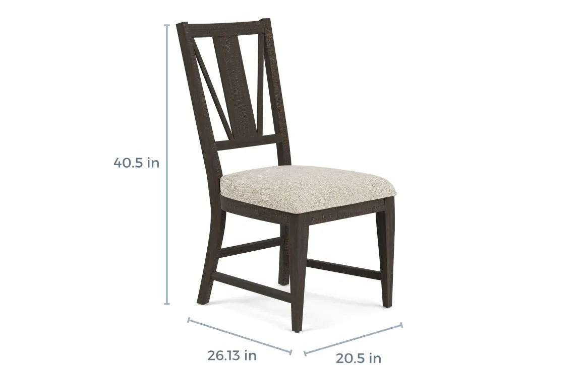Bay Creek Extendable Dining Table & 4 Upholstered V-Back Chairs In Toasted Nutmeg