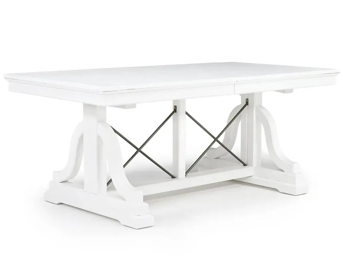 Bay Creek Extendable Dining Table & 4 Upholstered V-Back Chairs In Toasted Nutmeg