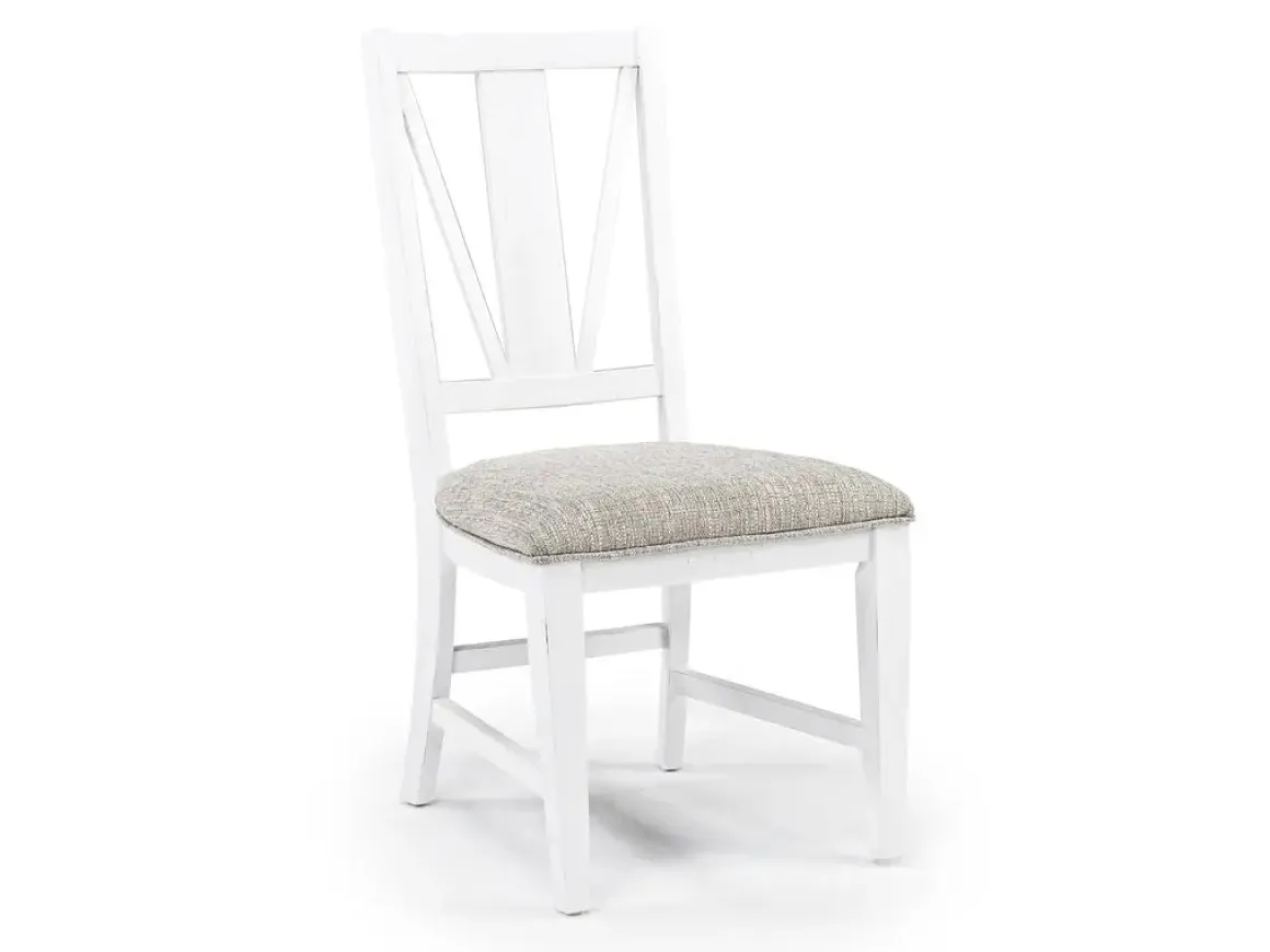 Bay Creek Extendable Dining Table & 4 Upholstered V-Back Chairs In Toasted Nutmeg