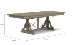 Bay Creek Extendable Dining Table & 6 V-Back Chairs In Toasted Nutmeg