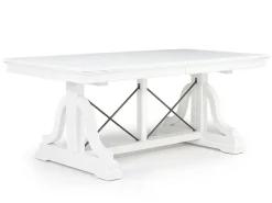 Bay Creek Extendable Dining Table, 4 V-Back Chairs & High Back Bench In Graphite