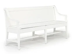 Bay Creek Extendable Dining Table, 4 V-Back Chairs & High Back Bench In Graphite