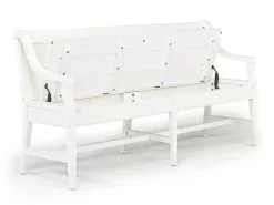 Bay Creek Extendable Dining Table, 4 V-Back Chairs & High Back Bench In Graphite