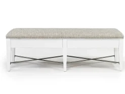 Bay Creek Extendable Dining Table, 4 V-Back Chairs & High Back Bench In Graphite
