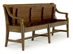 Bay Creek Extendable Dining Table, 4 V-Back Chairs & High Back Bench In Graphite