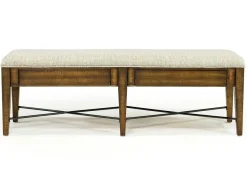 Bay Creek Extendable Dining Table, 4 V-Back Chairs & High Back Bench In Graphite