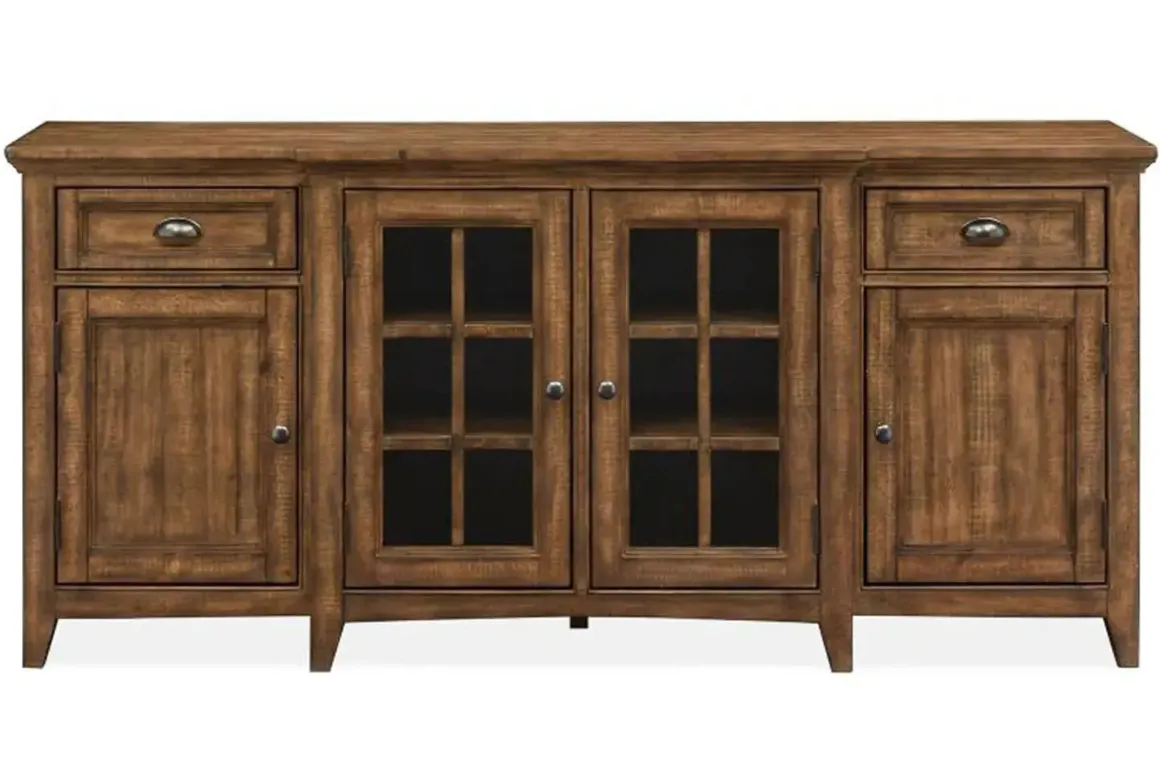 Bay Creek Media Console In Nutmeg W/ Usb Charger, 70 Inch
