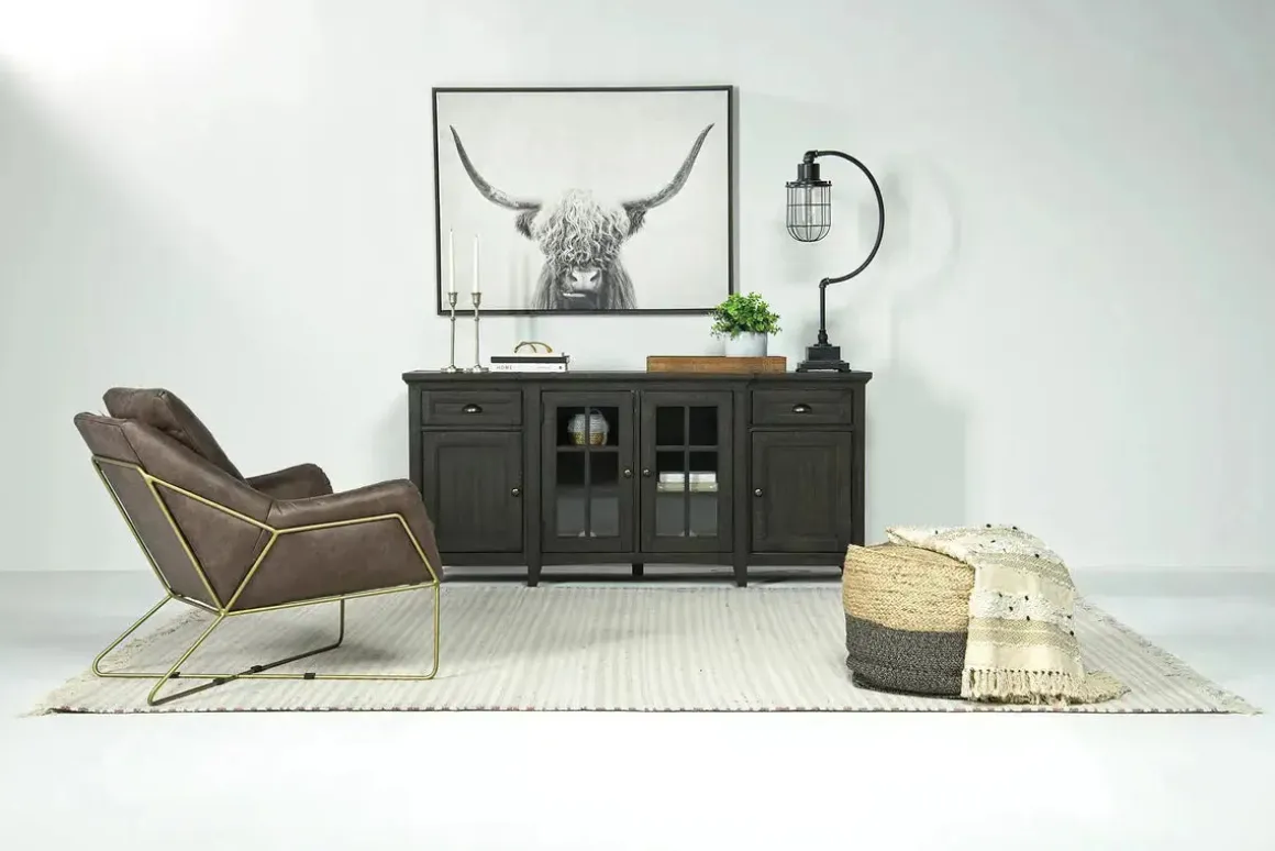 Bay Creek Media Console In Nutmeg W/ Usb Charger, 70 Inch