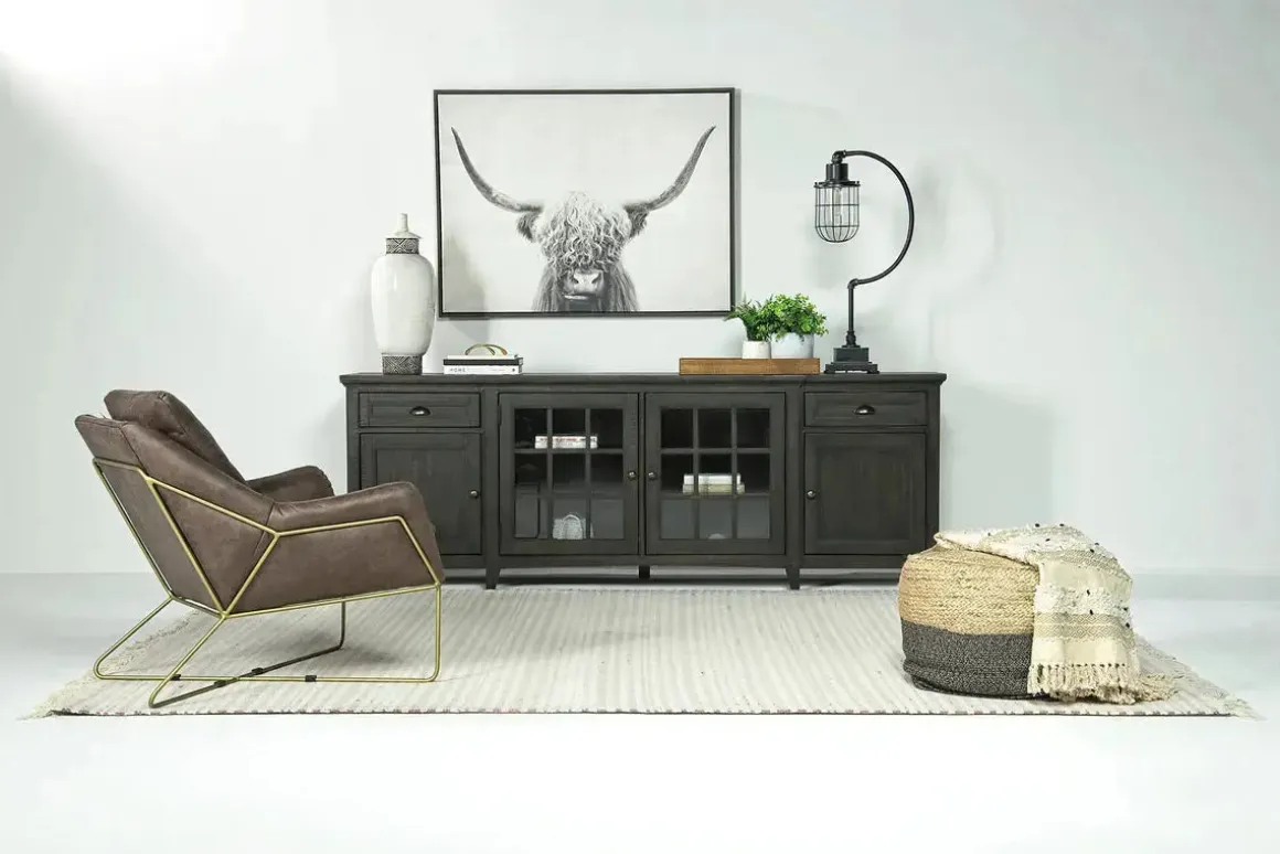 Bay Creek Media Console In Nutmeg W/ Usb Charger, 70 Inch